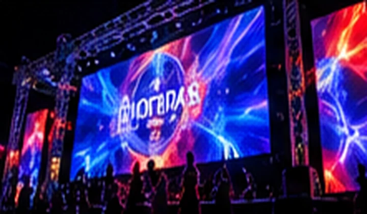 Montagem de painel de LED